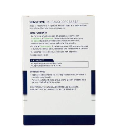 Buy Nivea Men Sensitive Aftershave Balm (100ml) - Gentle Formula with Chamomile & Vitamin E for Sensitive Skin | Perfect Beard Balm - Buy Online on GoSupps.com