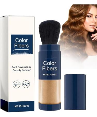Supersize Color Fibers with Refill Set Colored Hair Thickener Temporary Hair Color for Root Touchup Hair Thickening Fibers Hair Fiber Powder for Women & Men (2 Light Brown) Light Brown 2
