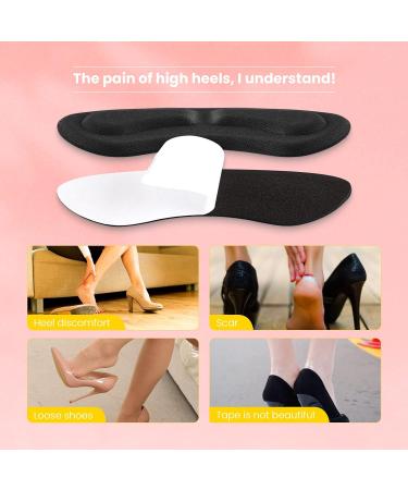 Black Heel Grips & Pads for Loose Shoes - Protectors & Inserts for Too Big Shoes - Blister Prevention & Cushioning - Buy Online on GoSupps.com