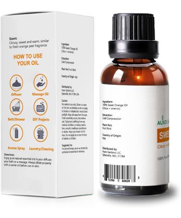 Sweet Orange Essential Oil 1 oz - 100% Pure & Natural | Therapeutic Grade Italian Orange Oil - Premium Quality - Buy Online on GoSupps.com