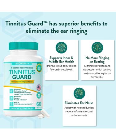 GIV Health Tinnitus Guard: Advanced Ear Ringing Relief (1 Month Supply) - Buy Online on GoSupps.com