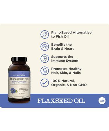 NatureWise Flaxseed Oil 240 Softgels - Premium Omega-3 & Omega-6 Supplement - Buy Online on GoSupps.com