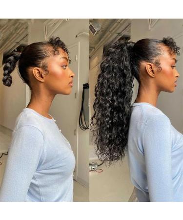 Braid Hair Extension 8-26" Drawstring Ponytail Extension Kinky Curly Human Hair Pony Tail Natural Color Brazilian Hair Clip in Afro Curly Ponytail Hairpieces for Women Braid Ponytail Extension (Co 16inches Natural Color - Buy Online on GoSupps.com