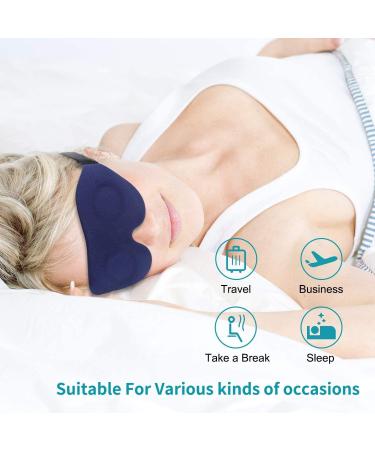 Ergonomic 3D Contoured Sleep Mask for Women and Men | Light Blocking, Super Soft Memory Foam Blindfold for Comfortable Sleeping | Adjustable and Perfect for Travel - Buy Online on GoSupps.com