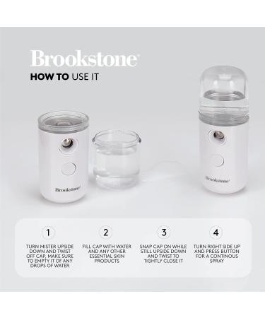 Brookstone Portable Nano Facial Mister | USB Rechargeable Face Mist Spray - Buy Online on GoSupps.com