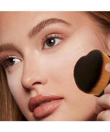 Applicator Brush for Liquid Foundation Blending Brush for Liquid Foundation - Concealer Brush Heart Shaped Liquid Powder Foundation Brush for Dating Travel Business Trip Black - Buy Online on GoSupps.com