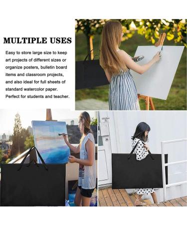 VikYel Large Art Portfolio Tote Bag - 24 x 36 Inches - Poster Board Storage for Artists - Black - Buy Online on GoSupps.com