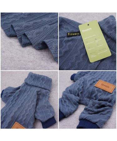 Fitwarm Turtleneck Knitted Dog Sweater Winter Outfit - Pet Coats & Cat Clothes - Buy Online on GoSupps.com