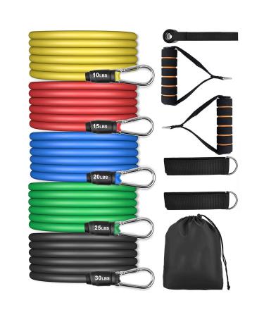 AGM resistance tapes set exercise rubber tapes with handles for resistance training fitness straps for home training elastic hose X1294 - Buy Online on GoSupps.com