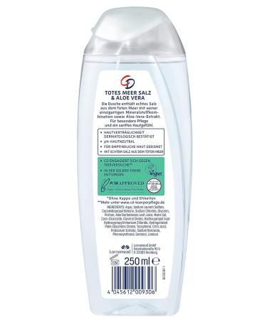 Dead Sea Minerals Shower Gel 250ml - Aloe Vera Extract for Sensitive Skin | Vegan & Microplastic-Free - Buy Online on GoSupps.com