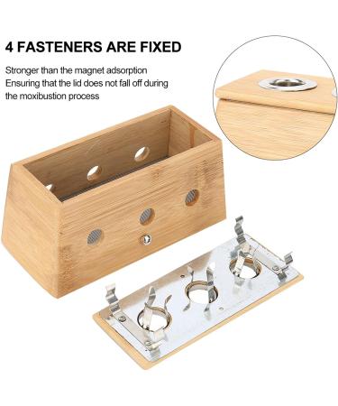 Buy Moxibustion Box - 3 Holes Bamboo Healing Holder for Moxa Sticks | Relief from Fatigue - Buy Online on GoSupps.com
