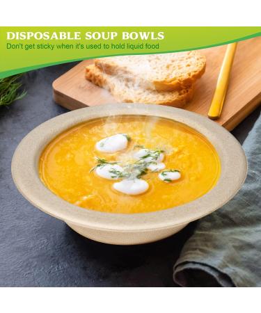 Greensight 12oz Compostable Paper Bowls - 100 Pack | Eco-Friendly Disposable Bowls for Salad, Dessert, Ice Cream, and Hot Soup - Buy Online on GoSupps.com