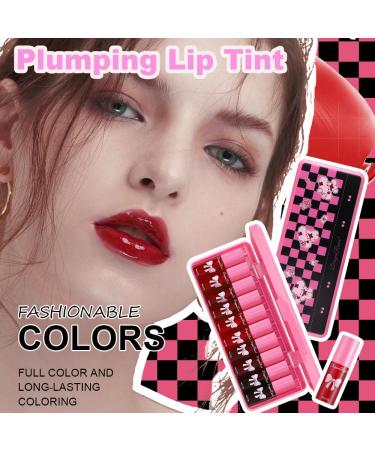 10 PCS Korean Lip Tint Stain Set | Waterproof Mini Liquid Lipstick & Multi-Use Cheek Tint - Long Lasting Non-Stick Color - Buy Online on GoSupps.com