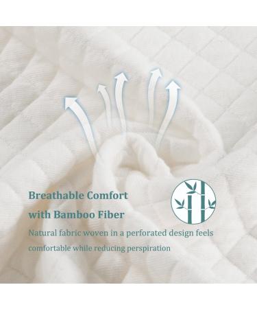 EPABO Contour Memory Foam Pillow - Orthopedic Cervical Pillow for Neck Pain Relief - Firm Queen Size Pillow for Side, Back, and Stomach Sleepers - Includes Free Pillowcase - White (24x15x4.8 inches) - Buy Online on GoSupps.com