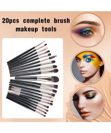 KSJEHW 20 Pieces Make Up Brushes Face Makeup Brushes Foundation Brush with Eye Brush and Eyebrow Brushes Makeup Brush Set Eyeliner Brush for Eye Makeup - Buy Online on GoSupps.com
