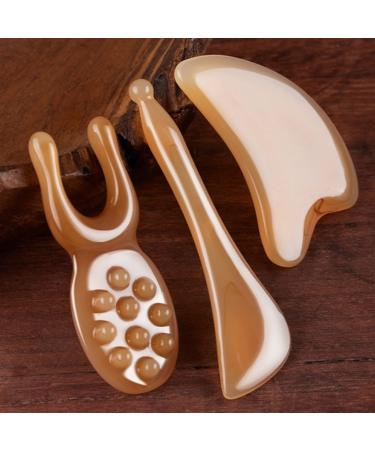 3Pc/Set Resin Guasha Board Acupuncture Stick Nose Lifting Massager Acupuncture Reflexology Tool Skin Anti-Wrinkle Beauty 3pcs