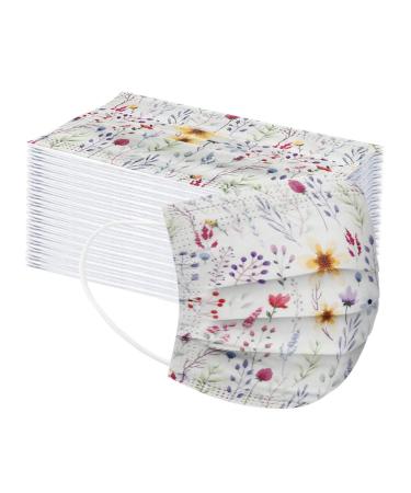 Lulupi 50 pieces one-way oral protection oral protection Pustblume printed 3 LATIG MNS Dandelion Motif Namel towel Mouth and nose protection Staubproof breathable multifunction cloth scarf wipes m#1