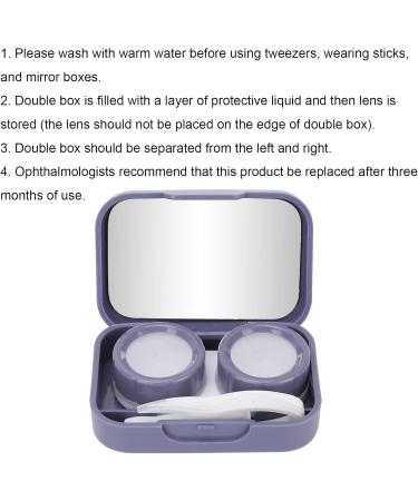 Buy Light Purple Contact Lens Storage Container with Mirror - Safe & Compact Case for Lenses - Buy Online on GoSupps.com