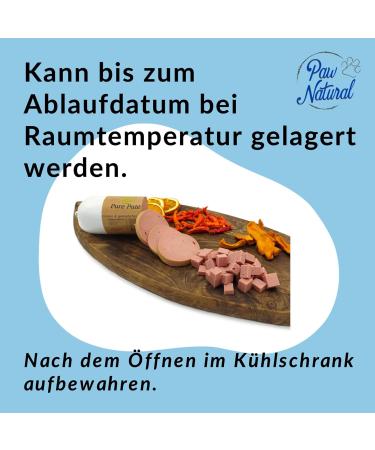 Buy Paw Natural Hundenwurst Cutting Festival - 400g Gluten-Free Horse Sausage | Healthy Fresh Meat Grain-Free Treats for Dogs - Buy Online on GoSupps.com