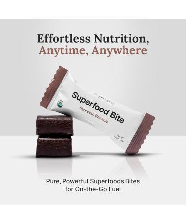For Wellness Superfood Bites Focus | Healthy Snacks for Adults and Kids | Organic Healthy Snack with Nootropics for Energy and Brain Food | Cocoa Espresso Brownie Bites 10 Count 10 Bites - Buy Online on GoSupps.com