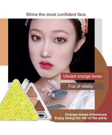 Eye Shadow Palette Makeup - 4 Colors Blendable Bright Makeup Palette Professional Eye Shades Cosmetics - Waterproof Pigment Eye Shadow Pallete Glitter Makeup Palette Colorful Eyeshadow Littryee F402#Orange - Buy Online on GoSupps.com