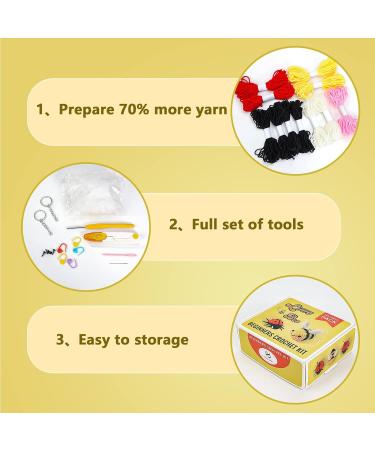 OPOUNT Beginner Crochet Kit - Cute Bee & Ladybug Complete Starter Pack with Step-by-Step Instructions and Video Tutorials - Buy Online on GoSupps.com