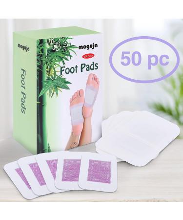 Maguja 50Pcs Upgraded 2-in-1 Natural Lavender Foot Pads for Body & Foot Care | Sleep & Feel Better | Premium Organic Pads for Travel & Home Use - Buy Online on GoSupps.com