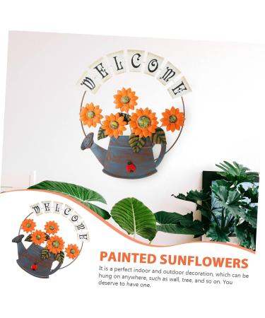 ABOOFAN Pendant Office Decor Welcome Wall Hanging Sign Wall Hanging Decor Front Door 3d Ornament 42X36CM Orange - Buy Online on GoSupps.com