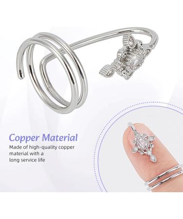 NICENEEDED Women Finger Nail Ring Fashionable Finger Nail Knuckle Rings Nail Cover Ring Fingernail Tip Rings Finger Nail Manicure Jewelry Nail Art Decorations Accessory for Daily Use - Buy Online on GoSupps.com