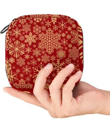 Christmas Snowflakes Menstrual Cup Pouch - Portable Storage Bag for Feminine Hygiene Products (Color 10) - Buy Online on GoSupps.com