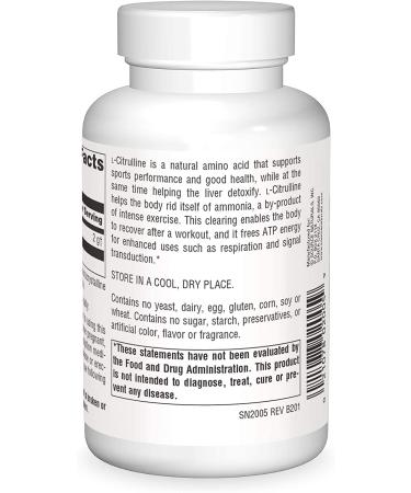 Source Naturals L-Citrulline 500 mg - 120 Capsules for Enhanced Performance - Buy Online on GoSupps.com