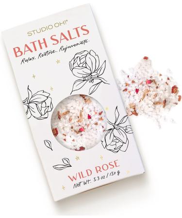 Scented Wild Rose Bath Salts | Comforting Bath Soak 5.3 oz | Birthday Gifts for Women - Buy Online on GoSupps.com
