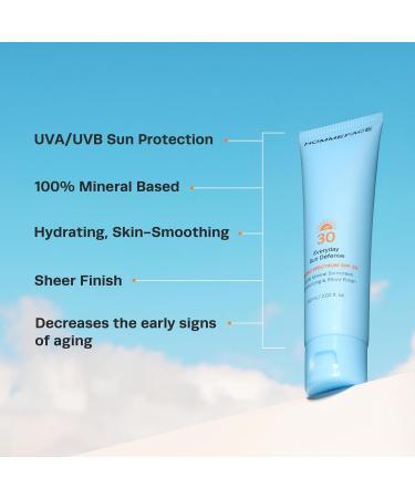 HOMMEFACE Everyday Sun Defense SPF 30 - Mineral Face Moisturizer & Reef-Safe Sunscreen | Non-Greasy Hydrating Daily Protection - Buy Online on GoSupps.com