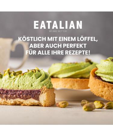 Eatalian Pistachio Cream by AMZ Vegan Sugar-Free Bread Spread Delicious 200g | Perfect for Ice Cream & Breakfast Made in Italy - Buy Online on GoSupps.com
