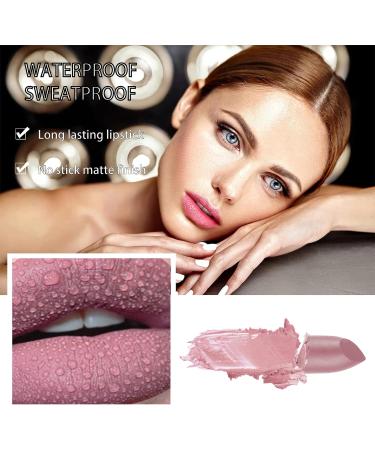 Long Lasting Waterproof Matte Lipstick - Pink Velvet Lip Gloss for Women (#604 Dolce Vita) - Buy Online on GoSupps.com