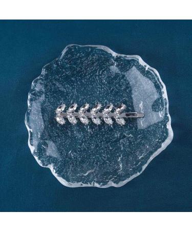 Inilbran Vintage Rhinestone Hair Clip Silver Crystal Wedding Hair Barrettes Vintage Crystal Leaf Hairpin Barrette Bling Cz Hair Pins Hairclip Decorative Bobby Pins Crystal Wedding Headpieces - Buy Online on GoSupps.com