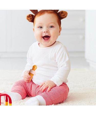 Buy Baby Fresh Fruit Bite Rings - Silicone Food Feeder Pacifier for Toddlers | Safe & Fun Feeding Solution in Pink - Buy Online on GoSupps.com