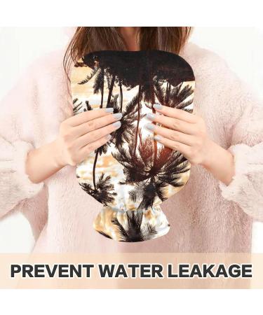 NAANLE 1L Hot Water Bottle with Tropical Beach Palms Cover - Pain Relief for Menstrual Cramps & Heat Therapy - Buy Online on GoSupps.com