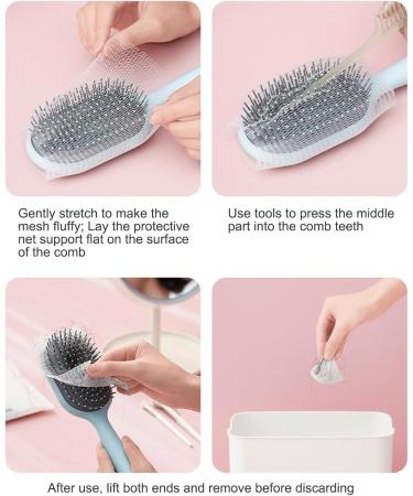 Lot de 50 filets de nettoyage pour peigne cheveux - Pour enlever la poussi re des cheveux - Buy Online on GoSupps.com