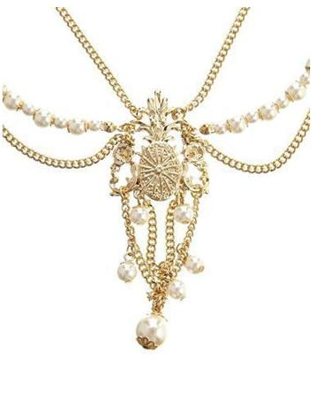 FXmimior Crystal Flower Bohemian Head Chain | Bridal Wedding Hair Jewelry - Buy Online on GoSupps.com