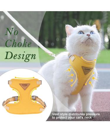 Escape Proof Cat Harness and Lead Set Soft Mesh Puppy Harness Adjustable Soft Cat Walking Jackets Breathable Cat Leash Comfortable Kitten Harness for Large Medium Small Pets Walking Orang (M) - Buy Online on GoSupps.com