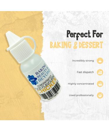Baking Beauty and Beyond Concentrated Food Flavouring Oil - Food Grade Flavouring Oil for Candy Making Baking Lip Balm and Gloss - Chicken (10ml) - Buy Online on GoSupps.com
