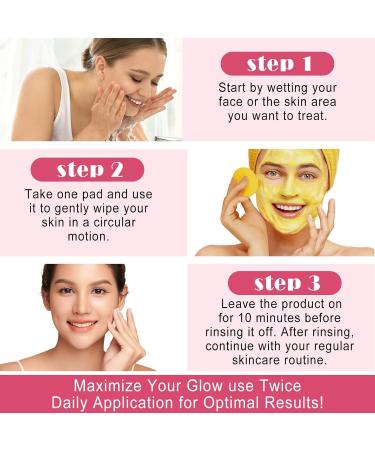 Turmeric Cleansing Pads - Gentle Skincare Daily Exfoliation & Compressed Facial Sponges (40pcs) - Turmeric & Kojic Acid - Buy Online on GoSupps.com