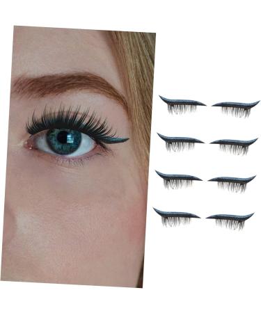 minkissy 32 Pairs False Eyelash Stickers Glitter Eye Line Strip Stickers Eyelashes with Eyeliner Sticker Reusable Eyelash Stickers Cosmetic Eye Lashes Eye Patch Miss Plastic Make up - Buy Online on GoSupps.com