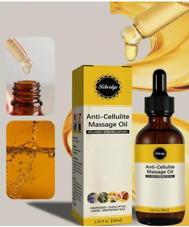 Slibridge Anti-Cellulite Massage Oil - Effective Weight Loss Oil with Lotus & Grapefruit | 30 ML for Body Fat Burn - International Shipping Available - Buy Online on GoSupps.com
