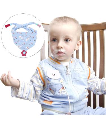 Winter Scarf Cotton Baby Bandana Drool Bib - Sky-blue | Infant Feeding Towel Protector for Teething and Drooling Babies - Buy Online on GoSupps.com