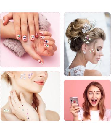 Buy 9 Sheets Self Adhesive Face Gems Stickers | Colorful Rhinestones for Makeup Hair Nails & Crafts - International Shipping Available - Buy Online on GoSupps.com