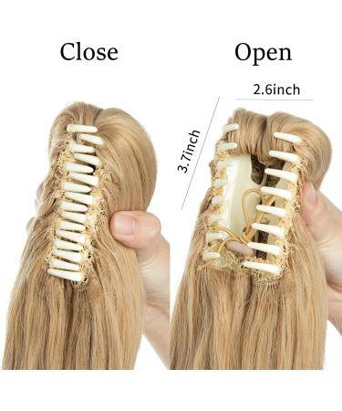 12 Curly Clip-in Ponytail Extension (Ash Medium Brown/Ash Blonde) - Synthetic Hair for Women & Girls - Buy Online on GoSupps.com