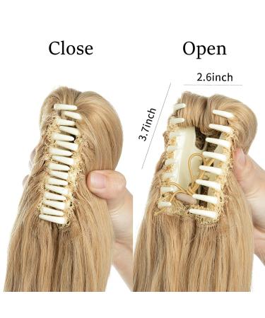 CJL HAIR Short Claw Clip Ponytail Extension 12 Inch - Ash Medium Brown/Ash Blonde - Synthetic Heat Friendly Fiber - for Women, Girls, Kids - Pack of 1 - Buy Online on GoSupps.com