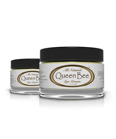 (2 jars) Queen Bee 100% All-Natural Organic Under Eye & Anti Wrinkle Balm - Removes Dark Circles Facial Lines and Wrinkles Naturally - .5oz each jar by Queen Bee Organic Under Eye Balm